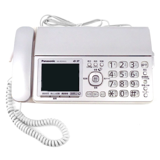 【中古】Panasonic　普通紙ファクス 親機のみ　KX-PZ310-S　本体のみ