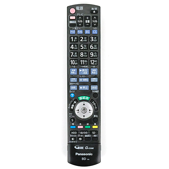 【中古】Panasonic　ブルーレイディスクレコーダー用リモコン　N2QBYB000009