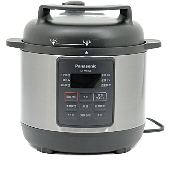 【中古】Panasonic　電気圧力鍋 3L SR-MP300-K　ブラック　展示品