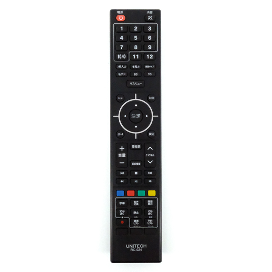 【中古】UNITECH　液晶テレビ用リモコン　RC-024