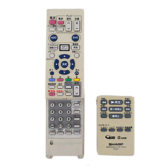 【中古】SHARP製　DVDリモコン GA424PA　本体いたみ