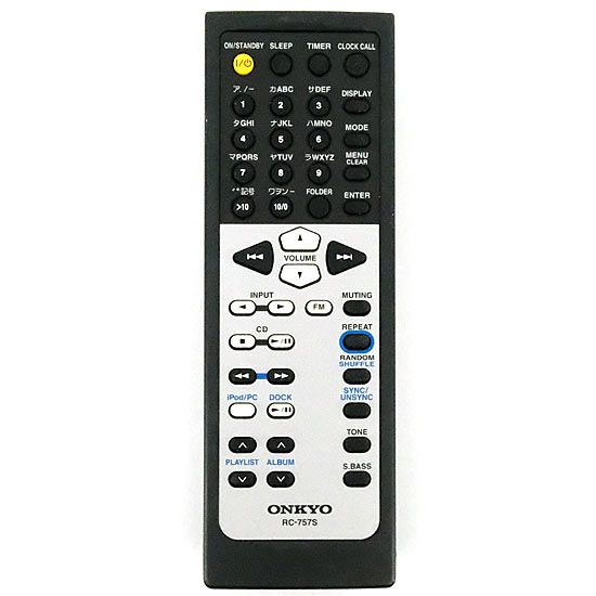【中古】ONKYO　オーディオリモコン　RC-757S