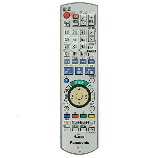 【中古】Panasonic　ハイビジョンDVDレコーダー用リモコン N2QAYB000349　本体いたみ