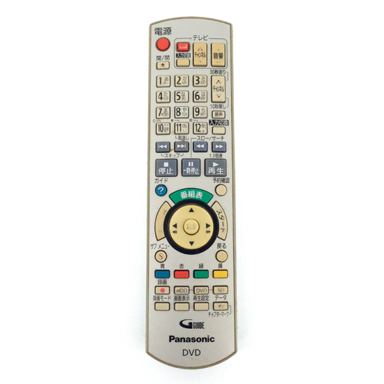 【中古】Panasonic　ハイビジョンDVDレコーダー用リモコン N2QAYB000349　本体いたみ