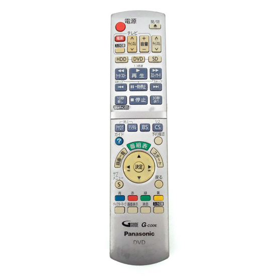 【中古】Panasonic　ハイビジョンDVDレコーダー用リモコン N2QAYB000348　本体いたみ