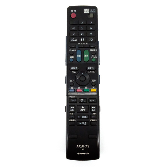 【中古】SHARP　ブルーレイディスクレコーダー用リモコン GA684PA　訳あり