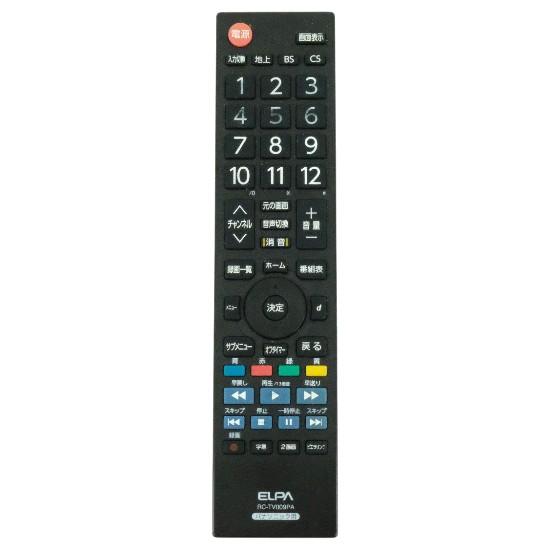 【中古】ELPA　地上デジタル用テレビリモコン パナソニックテレビ用　RC-TV009PA　本体いたみ