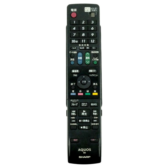 【中古】SHARP　ブルーレイディスクレコーダー用リモコン GA684PA　本体いたみ