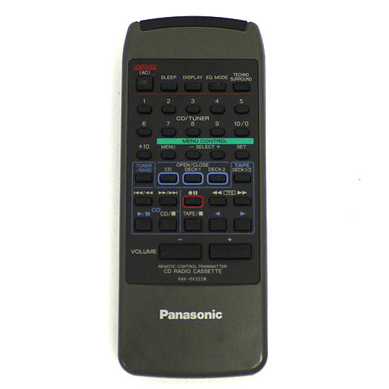 【中古】Panasonic　オーディオリモコン RAK-RX322W　電池カバーなし
