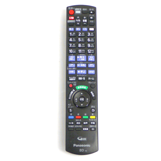 【中古】Panasonic　ブルーレイディスクレコーダー用リモコン　N2QAYB001182　電池カバーなし