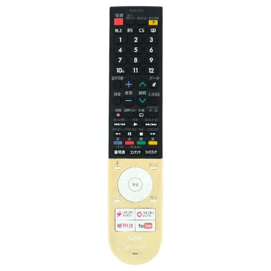 【中古】SHARP★液晶テレビ用リモコン GB243SA(0106380533)★本体いたみ△