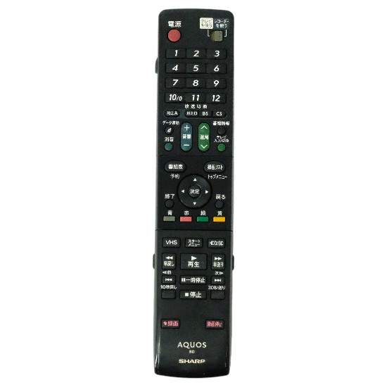 【中古】SHARP　ブルーレイディスクレコーダー用リモコン GA689PA　ゴムなし