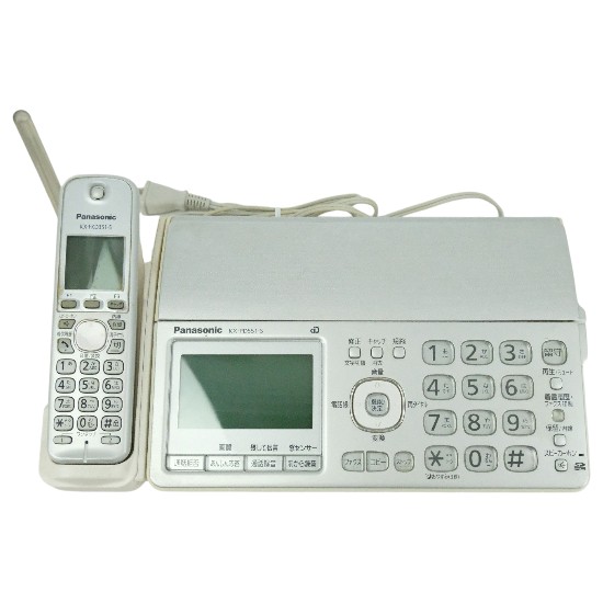 【中古】Panasonic　パーソナルファクス 親機のみ　KX-PD551-S　本体のみ　本体いたみ