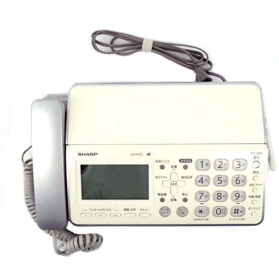 【中古】SHARP　電話機 親機のみ　UX-D33CL　本体のみ　本体いたみ