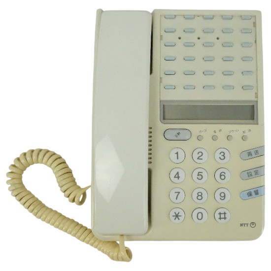 【中古】NTT　電話機　M-2PDTEL(タテ)(IW)