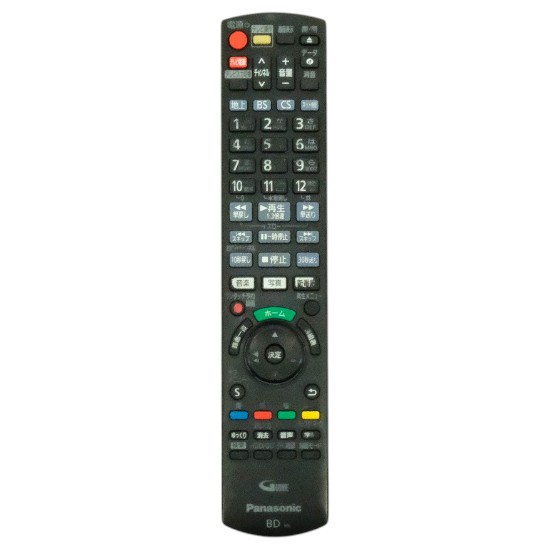 【中古】Panasonic　ブルーレイディスクレコーダー用リモコン　N2QAYB001234　本体いたみ