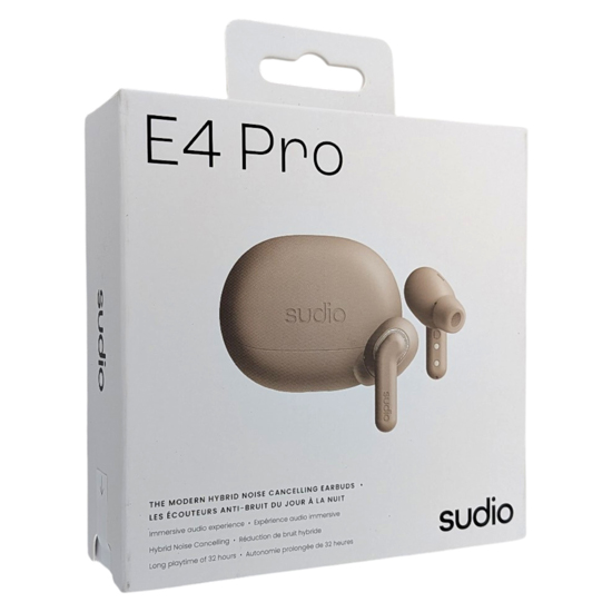 【中古】Sudio　ワイヤレスイヤホン　E4 Pro　SD-4013　ラテ　未使用