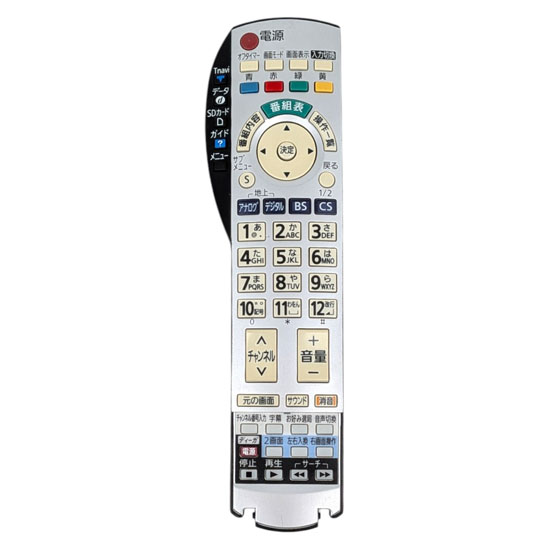 【中古】Panasonic　テレビ用リモコン EUR7660Z50　前面カバーなし