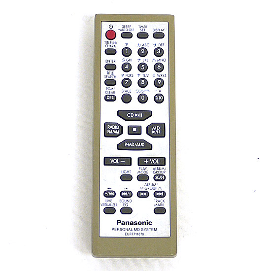 【中古】Panasonic　オーディオリモコン EUR7711070　本体いたみ