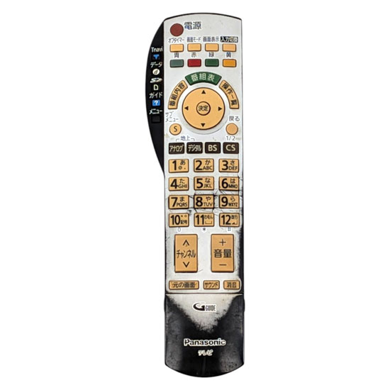 【中古】Panasonic　テレビ用リモコン EUR7660Z40　本体いたみ