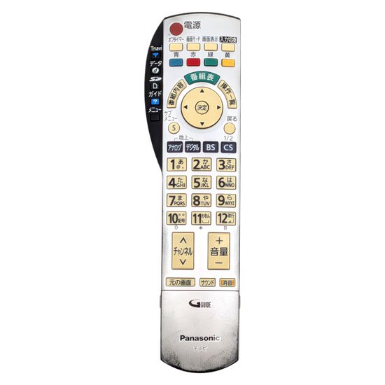【中古】Panasonic　テレビ用リモコン EUR7660Z40　本体いたみ