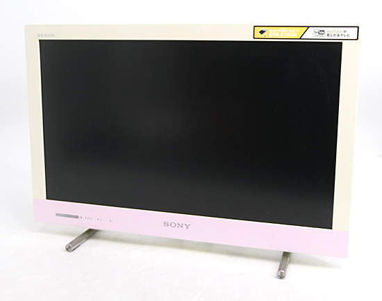 【中古】SONY　22V型 LED液晶テレビ BRAVIA KDL-22EX420 (P)　ピンク　リモコンなし　本体・液晶画面いたみ