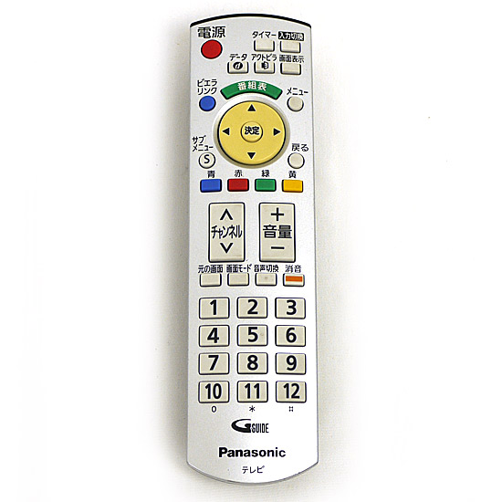 【中古】Panasonic　テレビ用リモコン　N2QAYB000216　電池カバーなし
