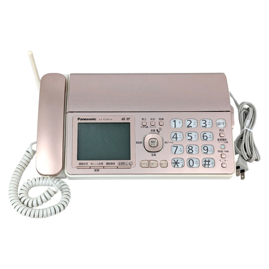【中古】Panasonic　パーソナルファクス 親機のみ　KX-PZ300-N　ピンクゴールド　本体のみ