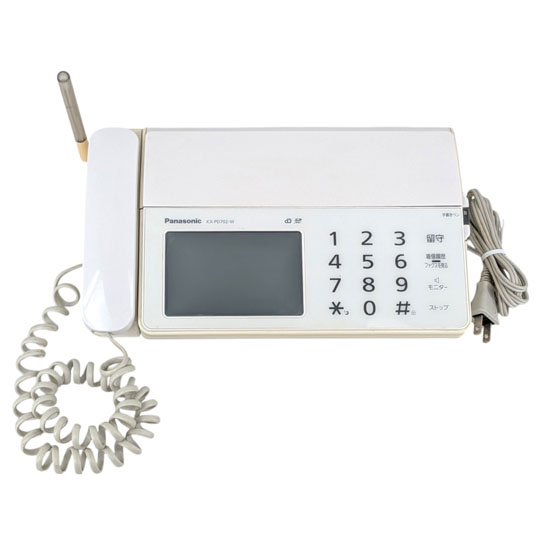 【中古】Panasonic　普通紙ファクス　KX-PD702-W　本体のみ