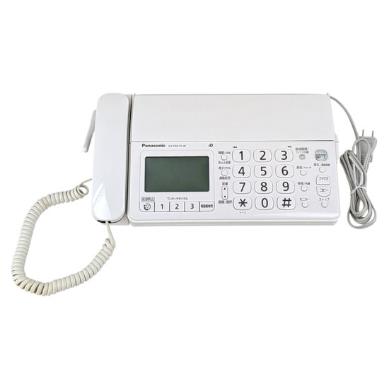 【中古】Panasonic　普通紙ファクス　KX-PD215-W　本体のみ