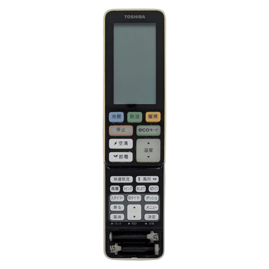 【中古】TOSHIBA　エアコンリモコン WH-RA01SJ　前面カバーなし
