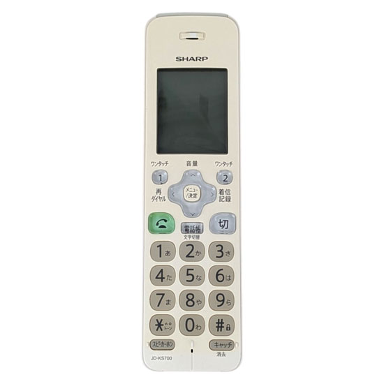 【中古】SHARP　増設子機　JD-KS700　バッテリーなし
