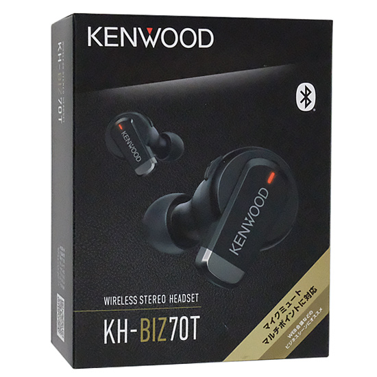 【中古】KENWOOD　完全ワイヤレスイヤホン　KH-BIZ70T-B　ブラック　修理品 元箱あり