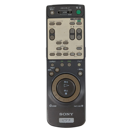 【中古】SONY　ビデオデッキ用リモコン RMT-V261