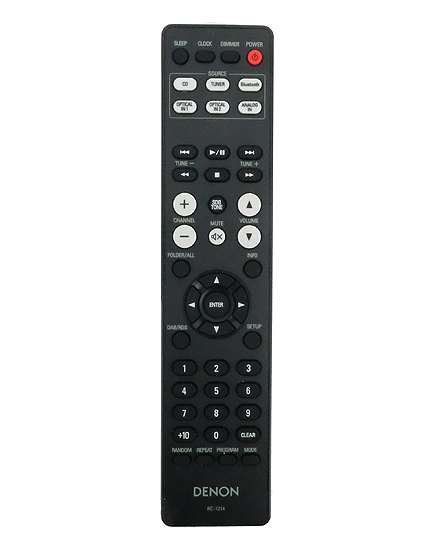 【中古】DENON　オーディオリモコン　RC-1214　本体いたみ