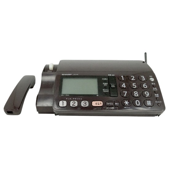 【中古】SHARP　電話機 親機　UX-310　ブラウン　本体のみ　カールコードなし