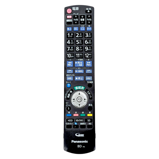 【中古】Panasonic　ブルーレイディスクレコーダー用リモコン　N2QBYB000011