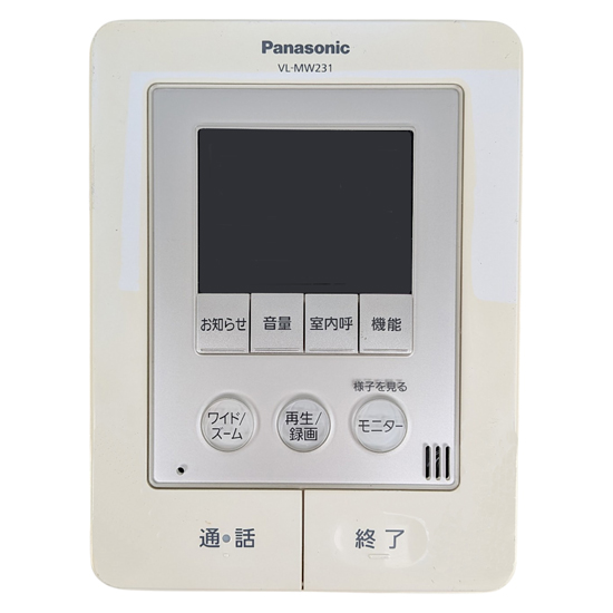 【中古】Panasonic　テレビドアホン モニター親機　VL-MW231　本体のみ　本体いたみ