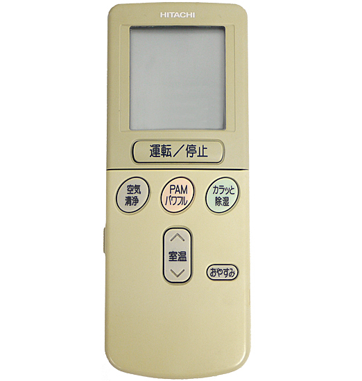 【中古】HITACHI　エアコンリモコン　RAR-2C4　本体いたみ