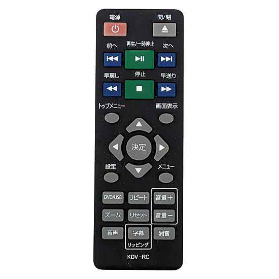 【中古】TMIジャパン　DVDプレーヤー用リモコン　KDV-RC