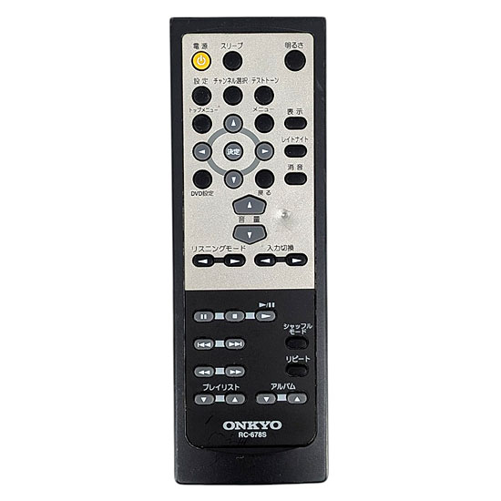 【中古】ONKYO　オーディオリモコン RC-678S　本体いたみ